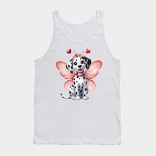 Valentine Fairy Dalmatian Dog Tank Top